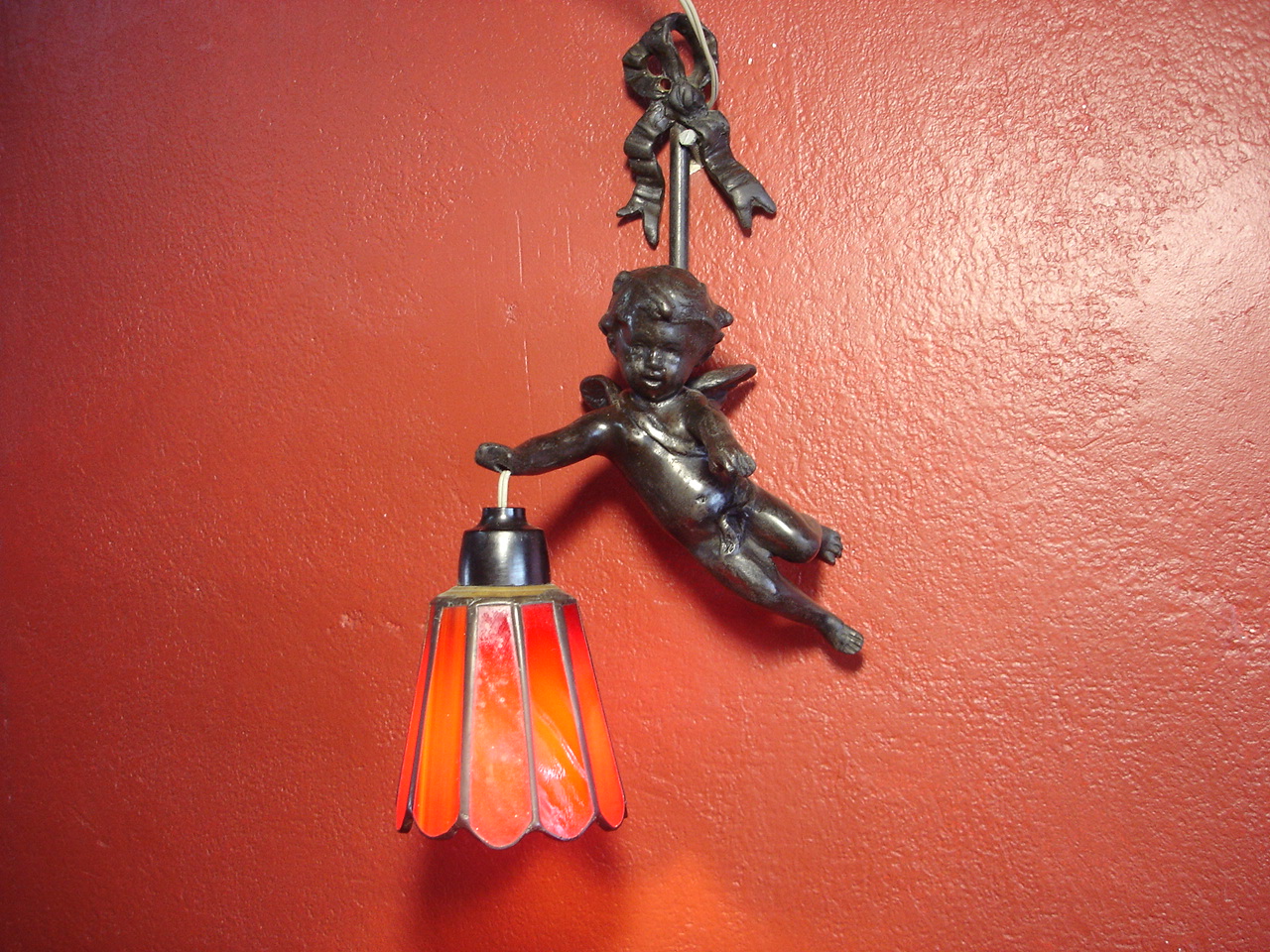 Cupid brass  wall lamp Item Code.AT21B size long 7'' (cupid body)